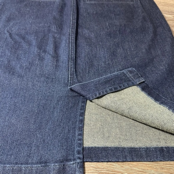 LRL Lauren Jeans Co Ralph Lauren Womens Sz 6 Denim Jean Skirt Dark Blue, Buttons - Picture 4 of 12